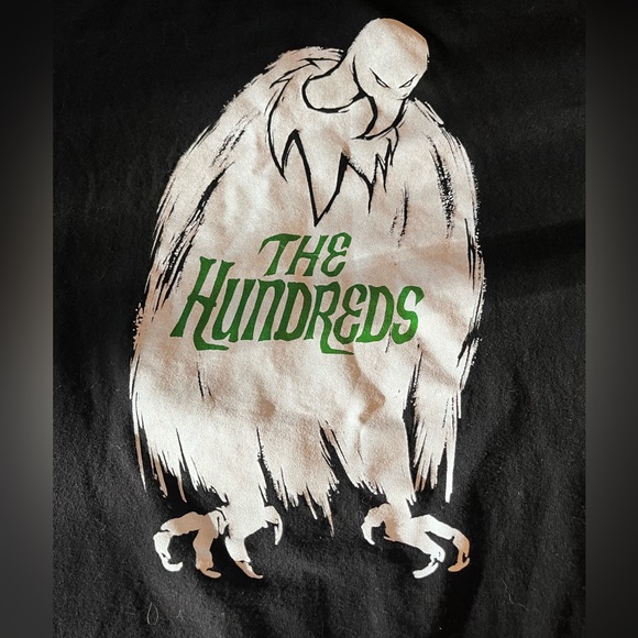 “The Hundreds” BLACK T Shirt XL BIG ugly Scary VULTURE Bird Print Mens Cotton XL - Picture 9 of 10